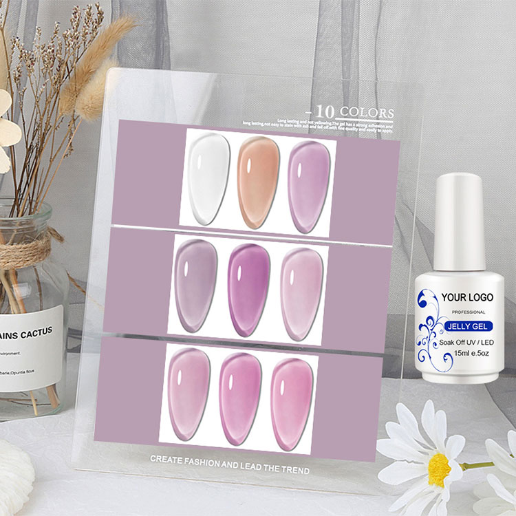 15 ml ijs door roze witte jelly nagelgelgolm