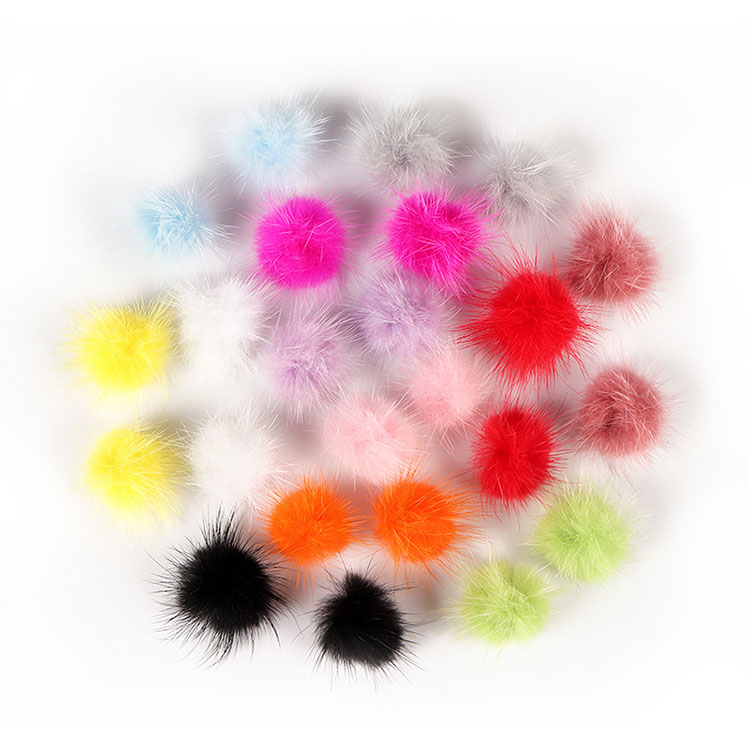 24 stuks nagelpompon pluizige bal