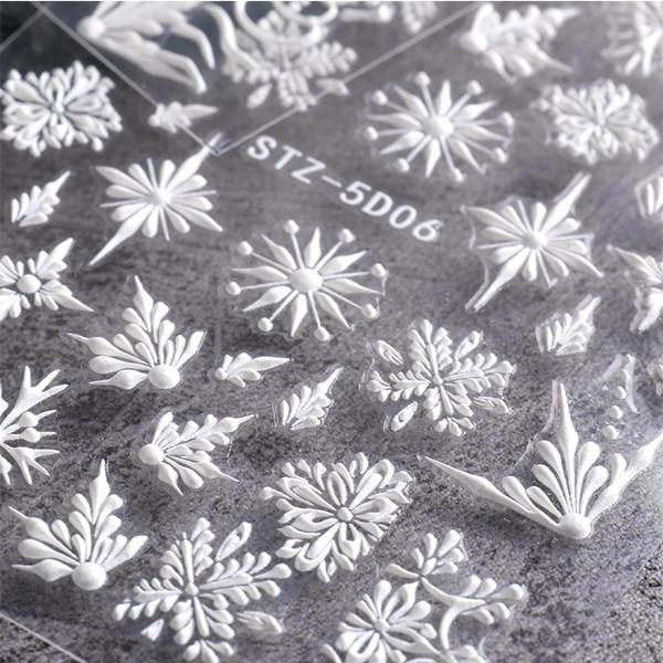 5D Sneeuwvlok Nail Art-stickers