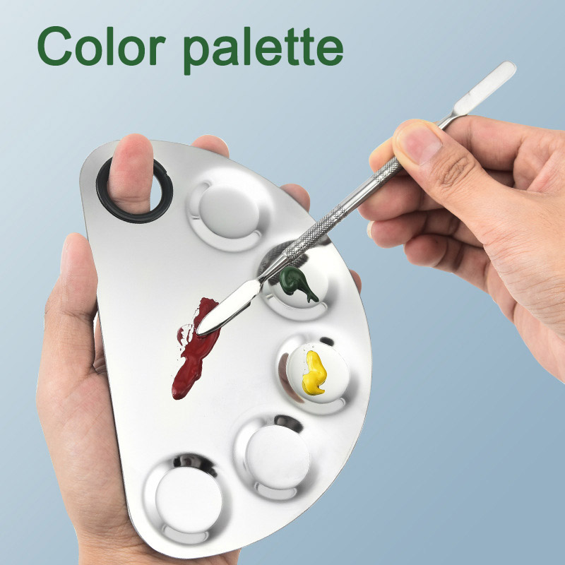 Beste prijs roestvrijstalen metalen nail-art cosmetisch kunstenaar mengpalet