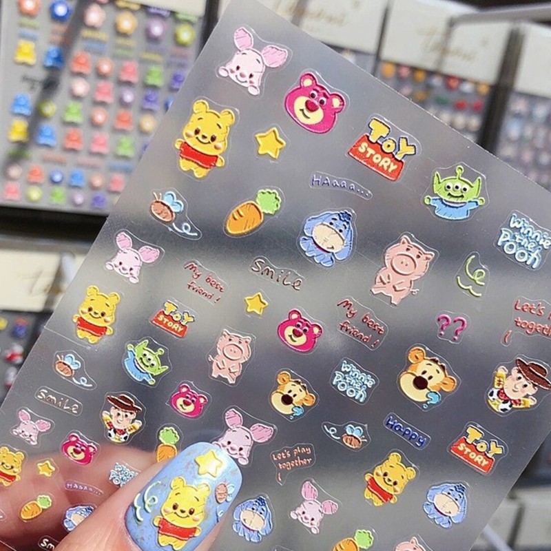 Cartoon zelfklevende nagelstickers