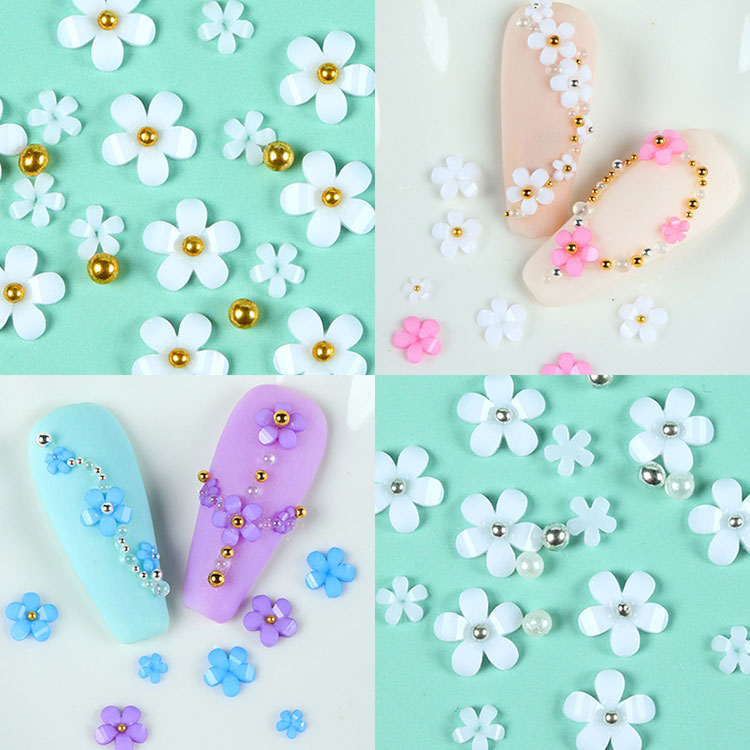 Bloemen nagelkunstaccessoires