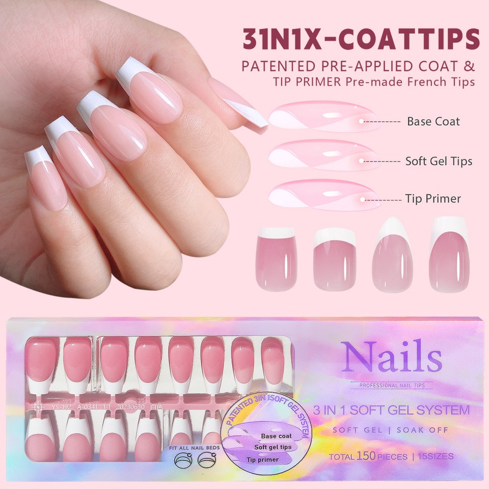 French Tip Press op de nagel