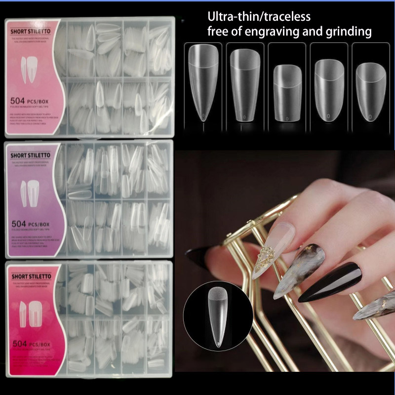 Half matte nageltips