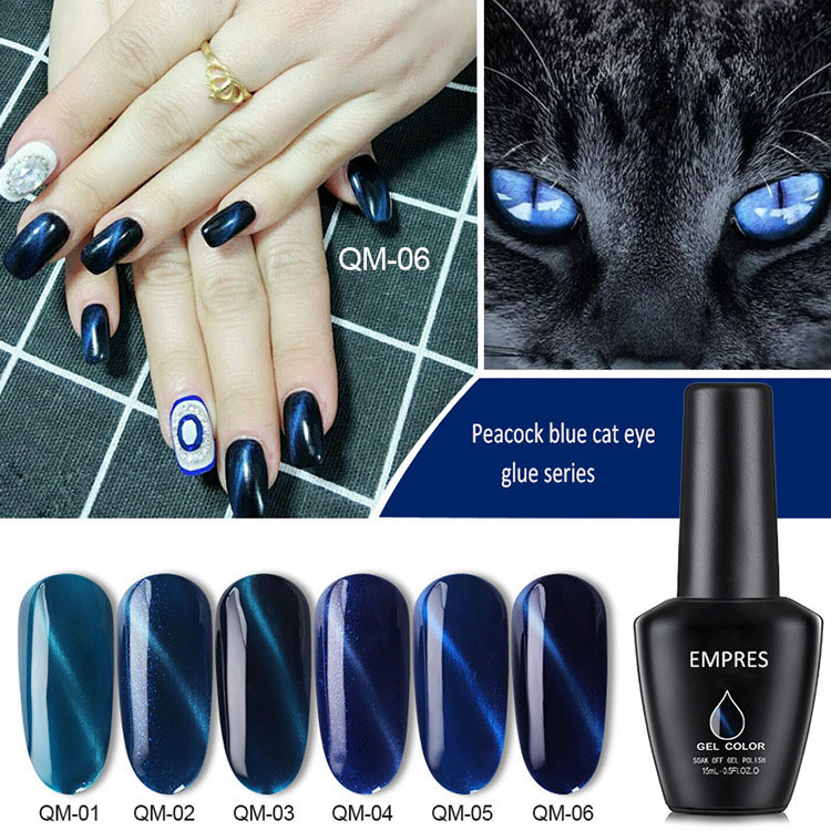 Magic Milky Stars Cat Eye Nail Gel Pools