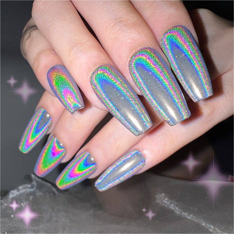 Regenboogspiegel nagelpoeder