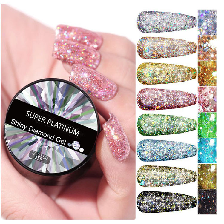 Glanzende diamantgel