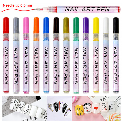 Waterdichte kunststof 0,5 mm nagelpen manicure gereedschap
